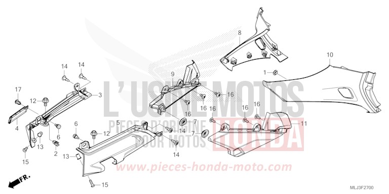 SIDE COVER for Gold Wing MAT IRIDIUM GRAY METALLIC (NHC64) from 2023